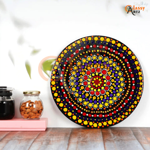 shop mandala multicolour dot design acrylic wall hanging decor pieces