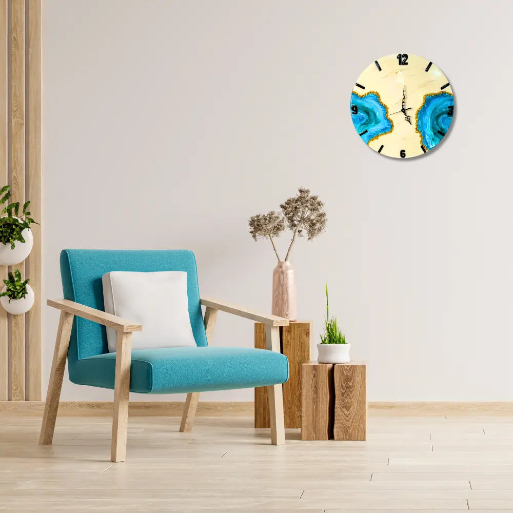 Marble Texture Wall Clock For Hall