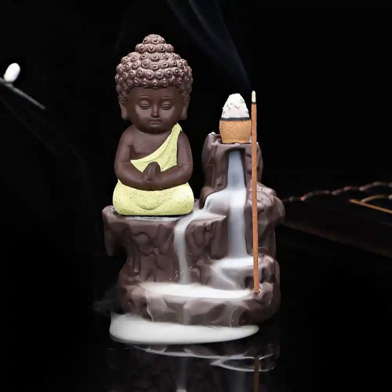 Meditating Buddha Smoke Backflow Holder for vastu fountain