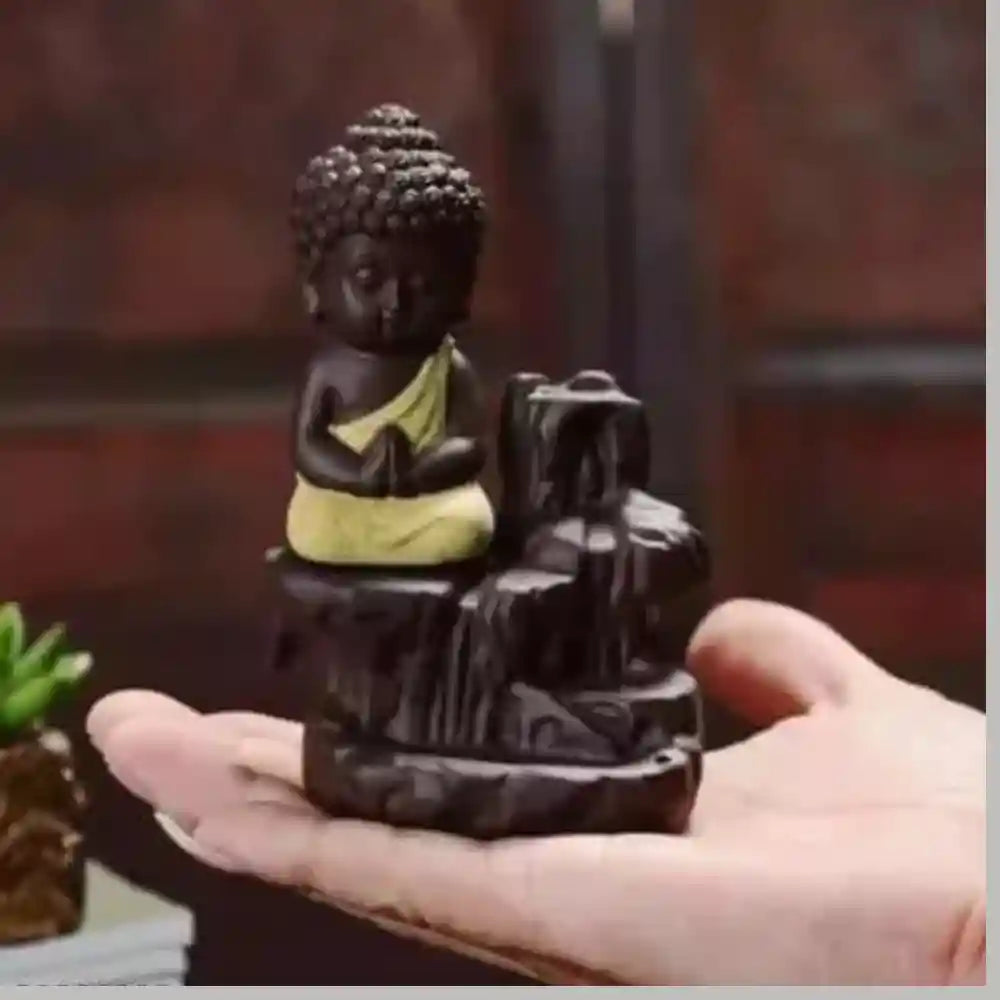 Meditating Buddha Smoke dhoop batti fountain for table