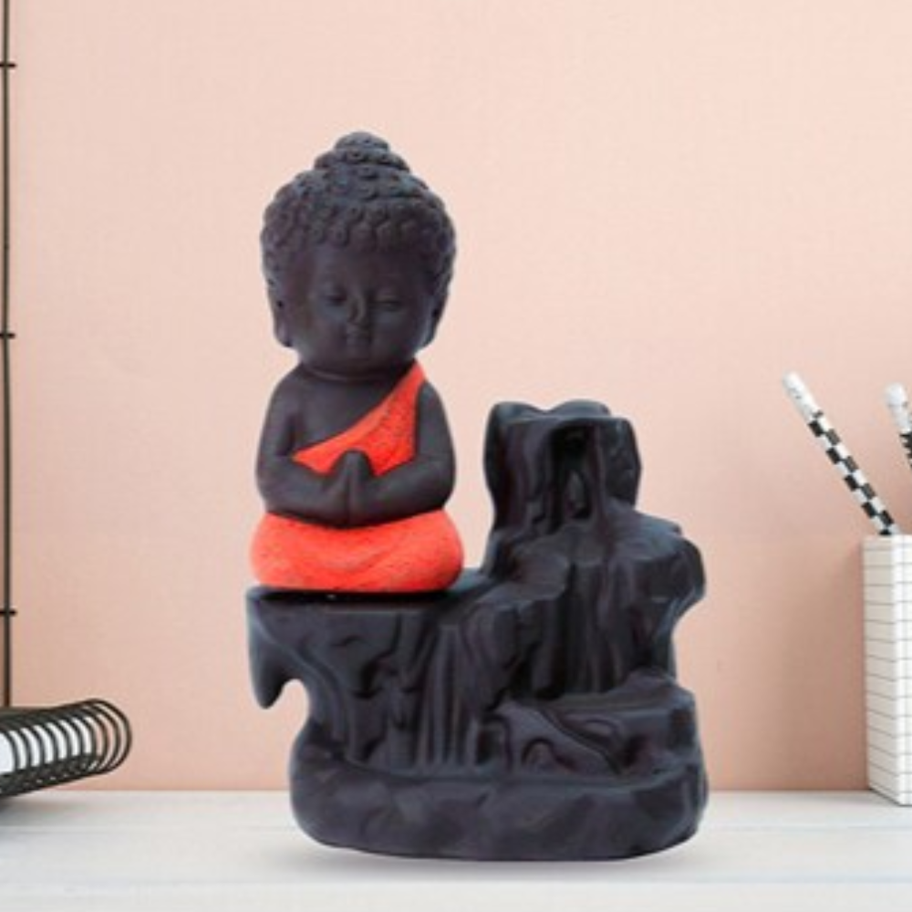 Meditating Monk Buddha Smoke showpiece Figurine Showpiece Online