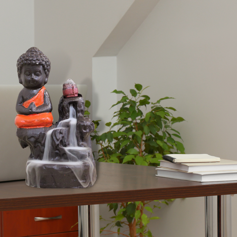 Meditating Monk Buddha Smoke showpiece Figurine Showpiece Online