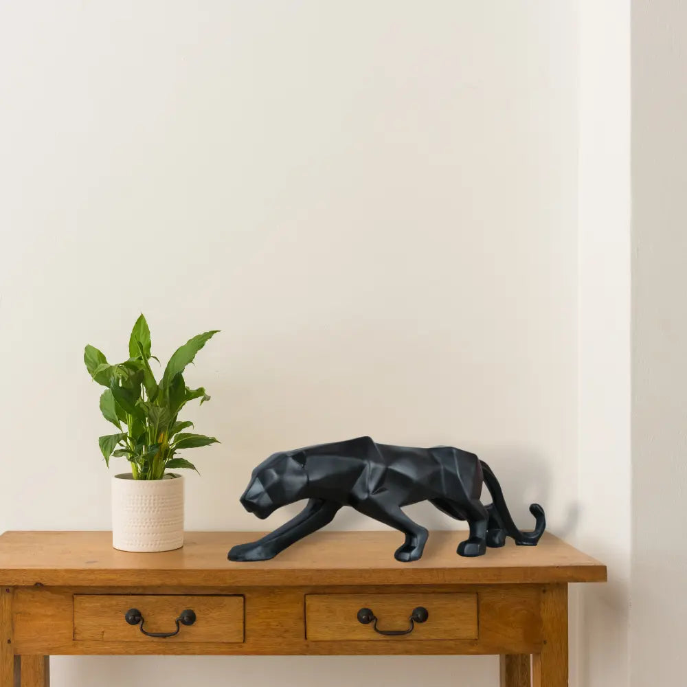 Modern Black Jaguar Sculpture for table docor