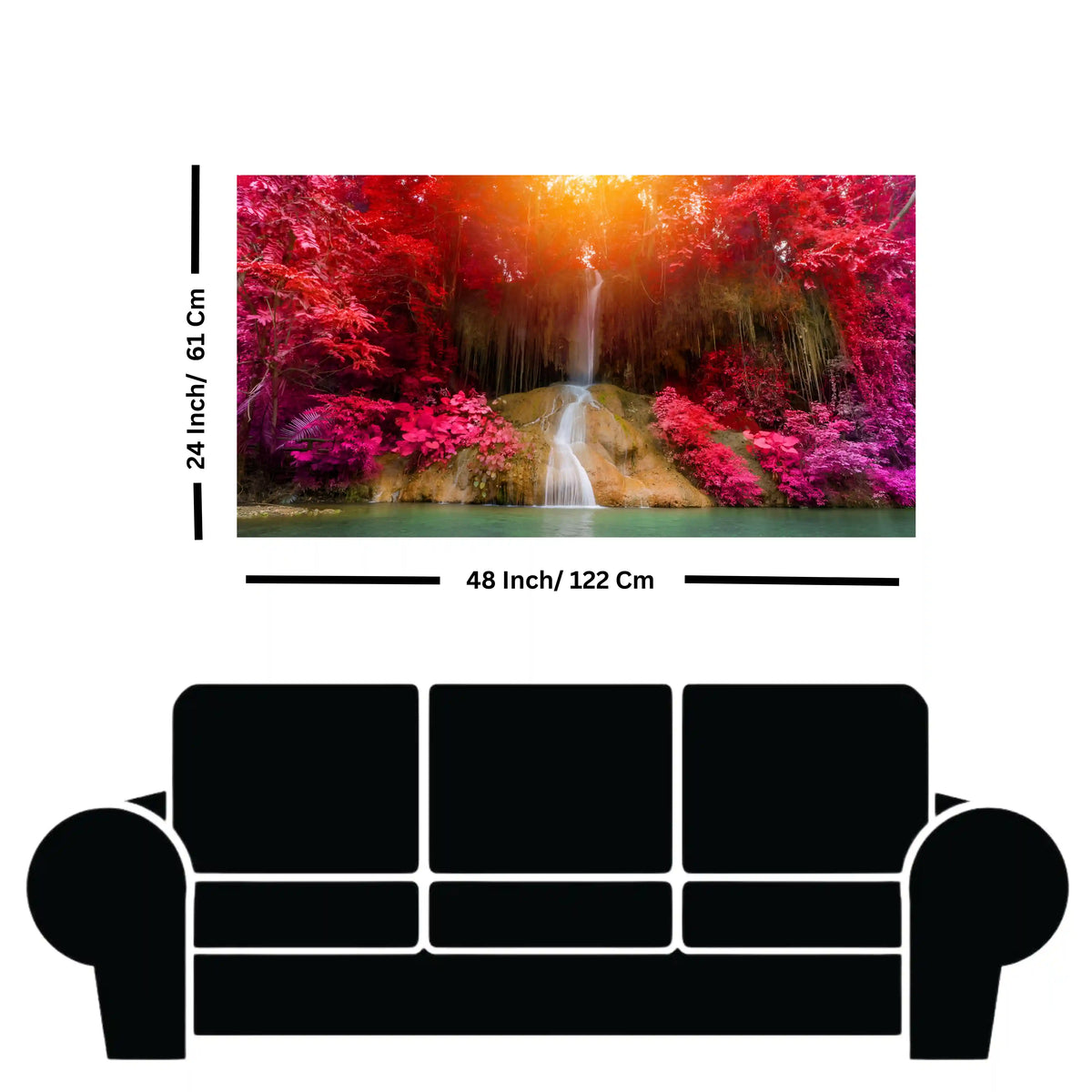 Modern Canvas Wall Painting beautiful Flower Sunset