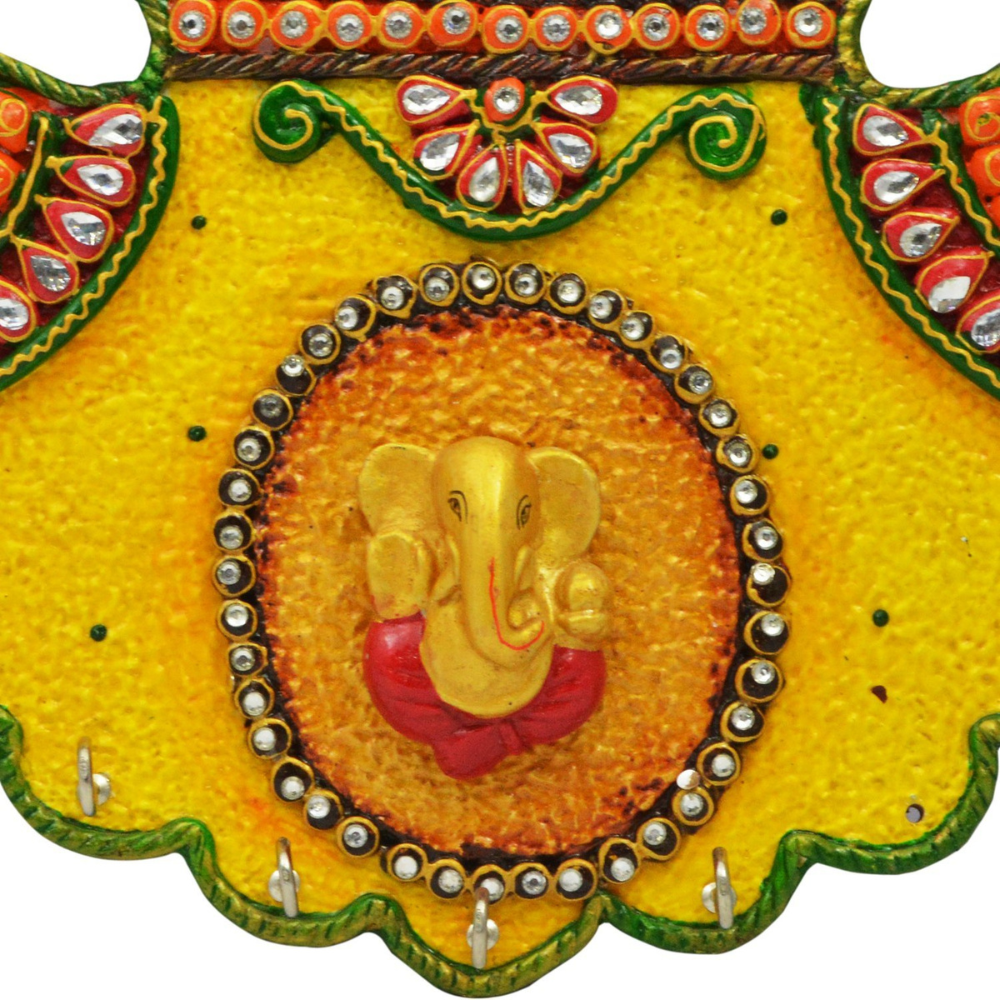 Modern Ganesha & Shahi Pankhi Key Holder for home decor