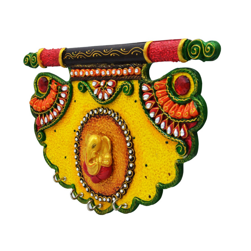 Modern Ganesha & Shahi Pankhi Key Holder for sale