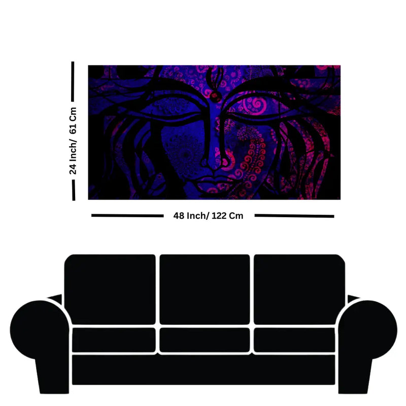 Modern Lord Shiva mandala colorful canvas painting Online