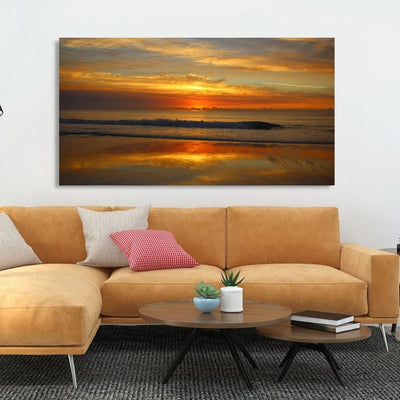Paradise Sunrise over the Sea Canvas Wall Painting, 48x24