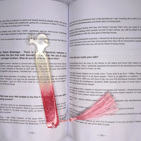 Personalized  Maroon Glossy resin bookmark