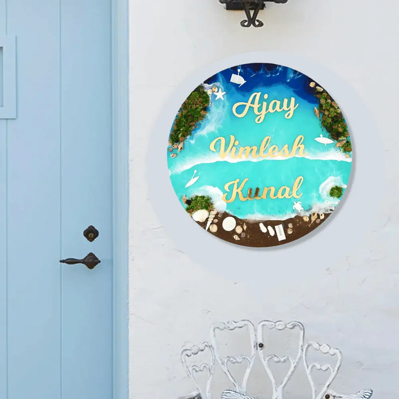 personalized ocean round nameplates online