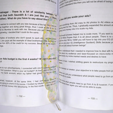 Personalized Transparent with Small Star Circle resin bookmark