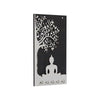 Premium Wooden Gautam Buddha Key Holder for Home and Office Decor (11 Inches, 5 Hooks)
