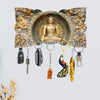 Printed Sitting Gautam Buddha Wooden Key Holder for sale