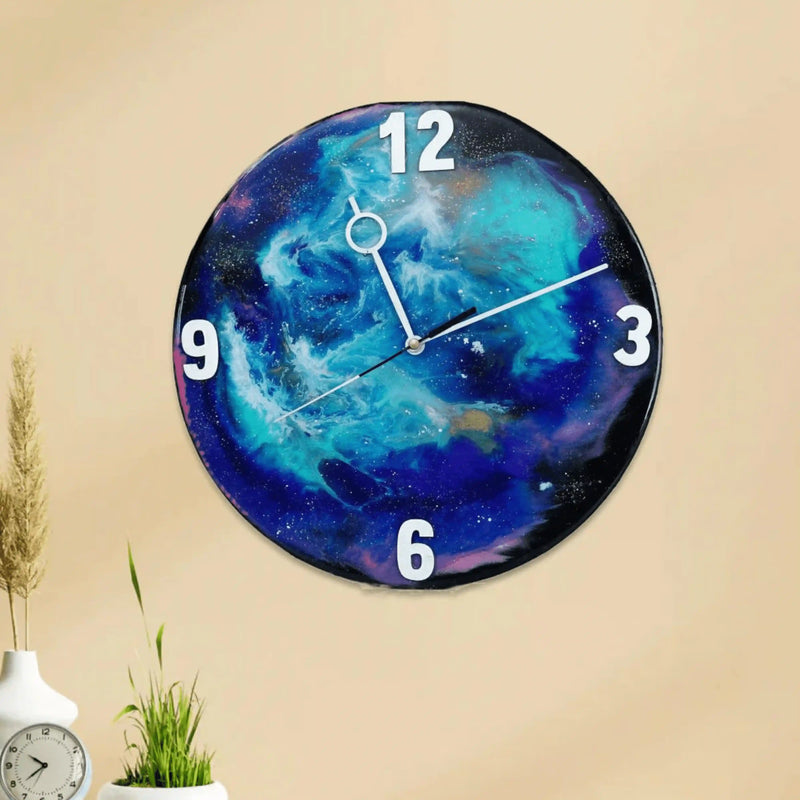 purchase-customized-handmade-black-blue-galaxy-effect-wall-clock