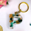 Purchase Modern Preserved Flowers Resin Keychains With Customizable Monogram For Men and Women
