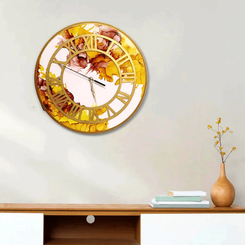 purchase-resin-alcohol-ink-red-golden-round-handmade-wall-clock