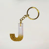 Purchase Trendy Golden sparkle Resin keychains with multi Alphabet Perfect Gift for Women and Girls