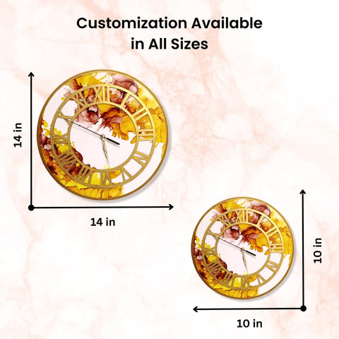 resin-alcohol-ink-red-golden-handmade-wall-clock-online-in-india