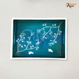 resin bird blue color tray for sale