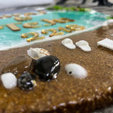 Beautiful Round Shape Ocean Theme Epoxy Nameplate (18 Inches)