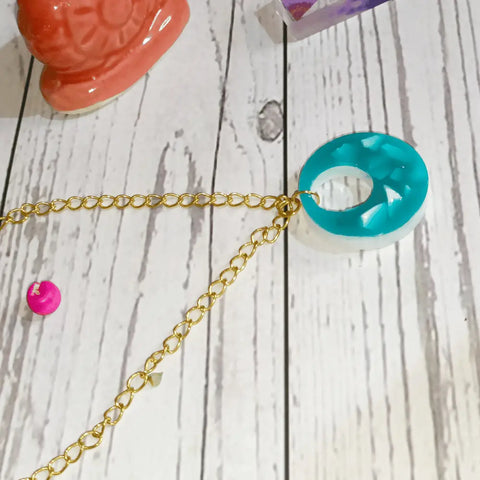 Resin Pendant Jewellery With Blue Stone Round online