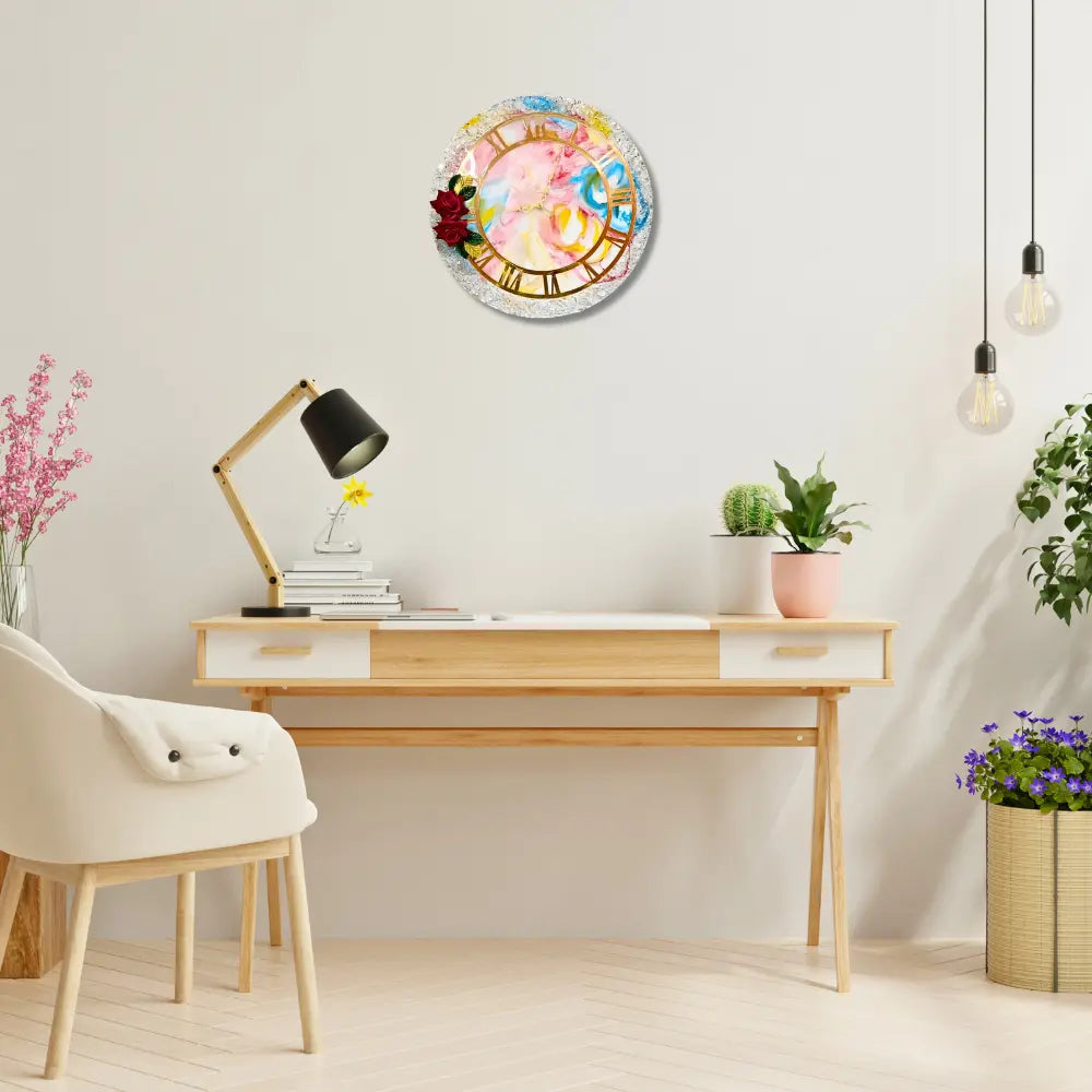Resin Wall Clock For Bedroom