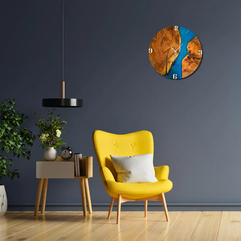 Resin Wall Clock For Gift Purpose 