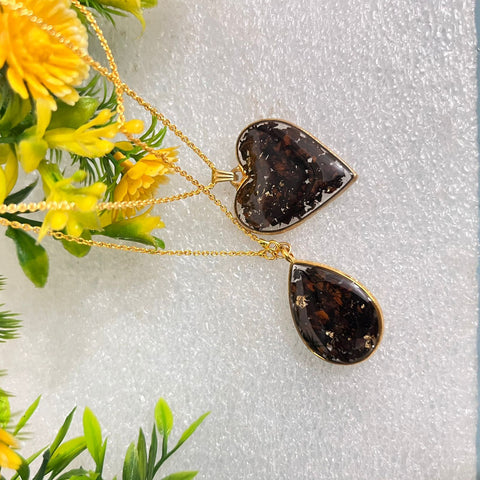 Flower preservation pendant combo/ resin rose preservation pendant set