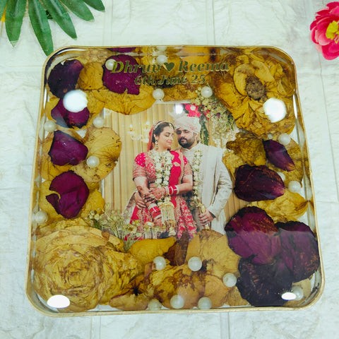Varmala Preservation mini block/ wedding garland preservation photo frame