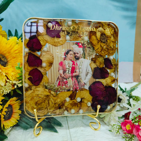 Varmala Preservation mini block/ wedding garland preservation photo frame
