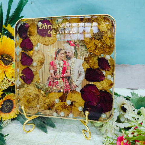 Varmala Preservation mini block/ wedding garland preservation photo frame