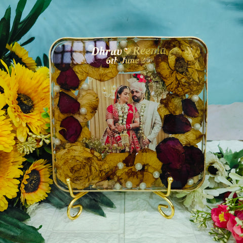 Varmala Preservation mini block/ wedding garland preservation photo frame