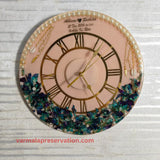 Wedding Garland Flowers Preservation in Resin Clock (12-Inches)
