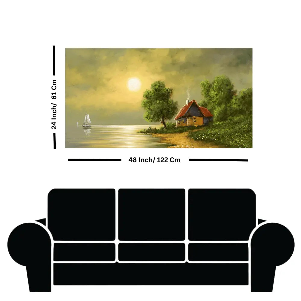 Sea landscape sunset canvas Wall painting online