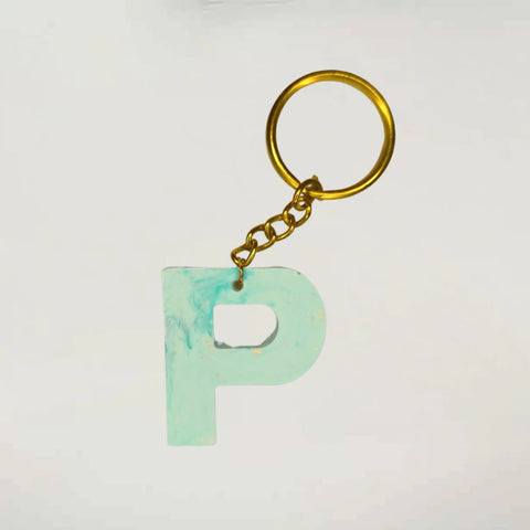 Shop P Letter Resin keychains Handmade for Travelers