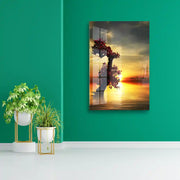 Amazing Tree In The Sunset Acrylic Wall Art