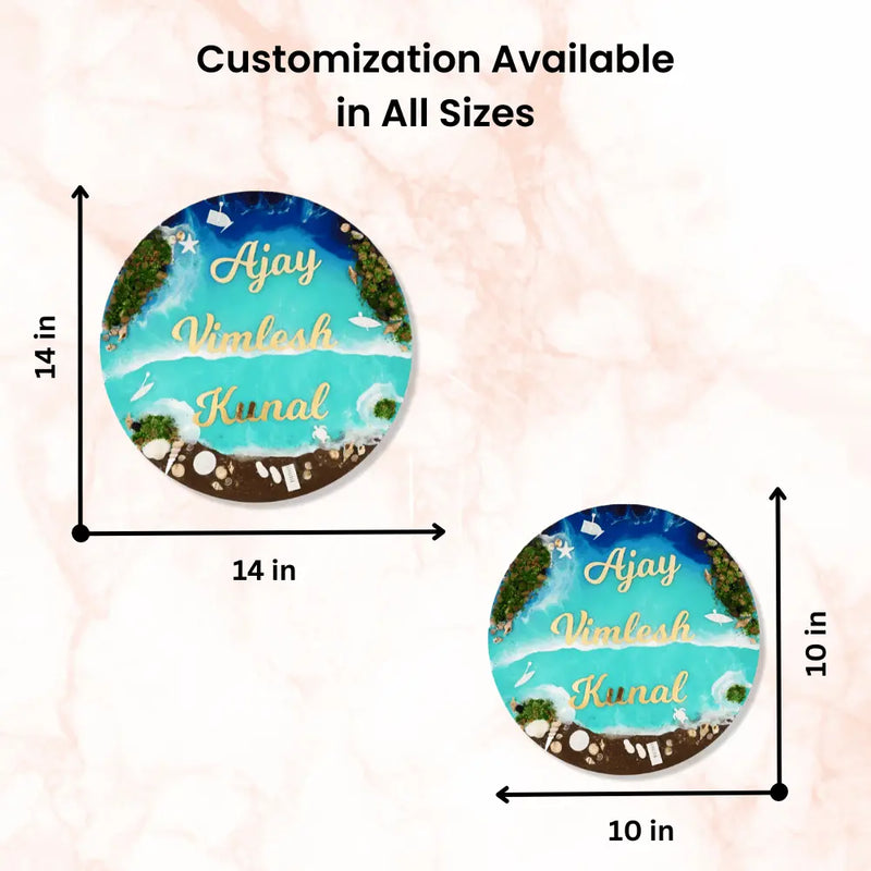 shop custom resin ocean round nameplate