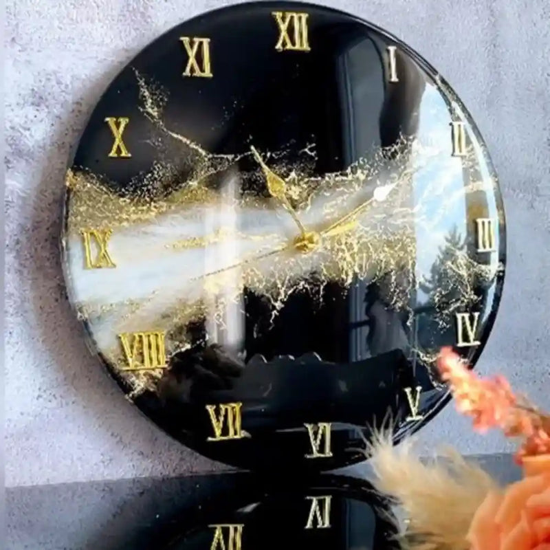 Shop Elegant Black And White Effect Resin Wall Clock