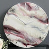 Shop Pink And White Abstract Epoxy Resin Wall Clock