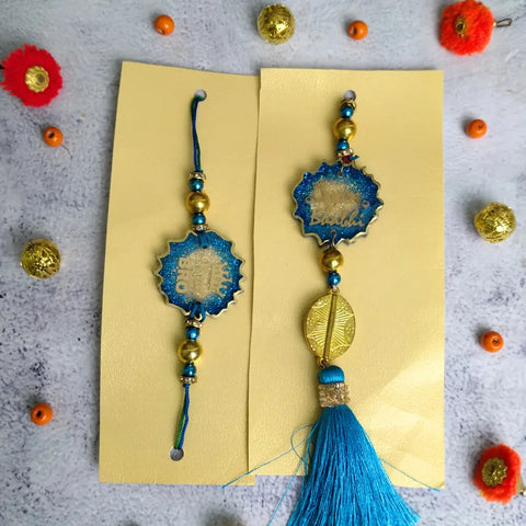 Shop Resin Blue Bhaiya Bhabhi Rakhi