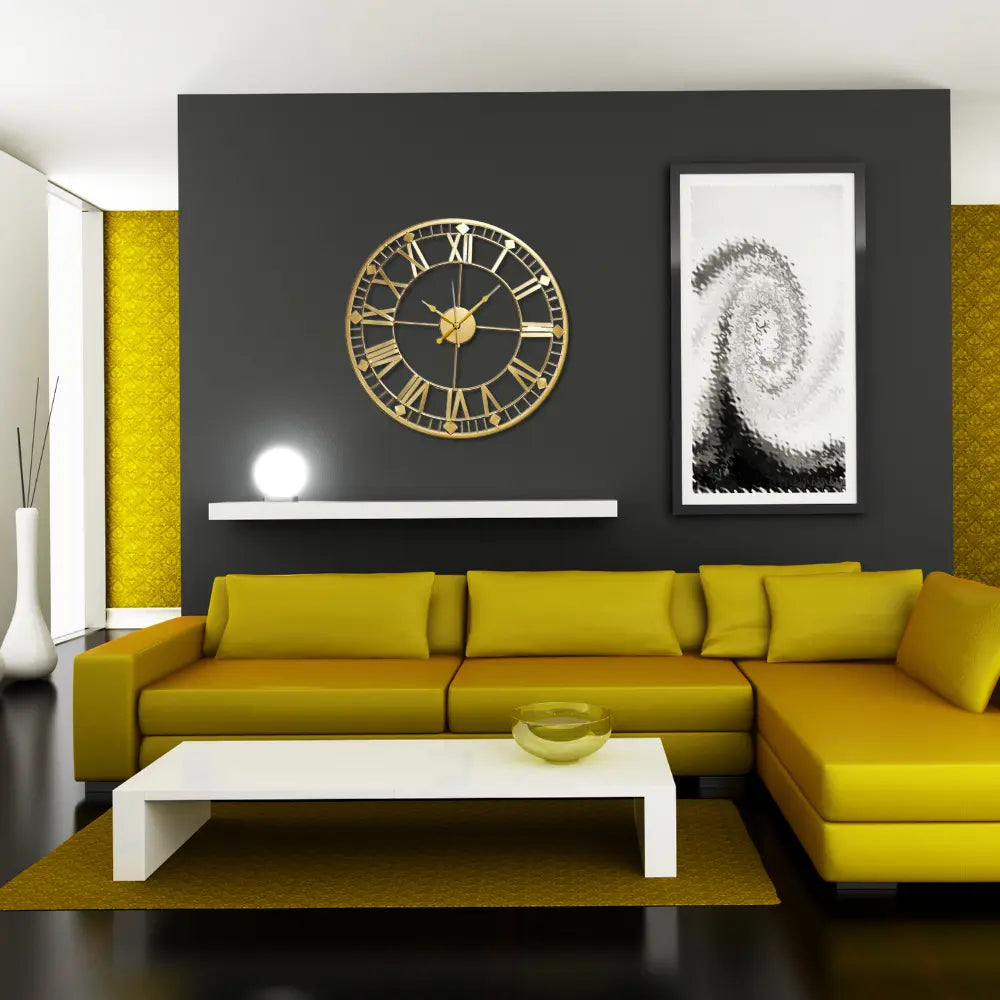 Shop Unique Metal Copper Finish Wall Clock