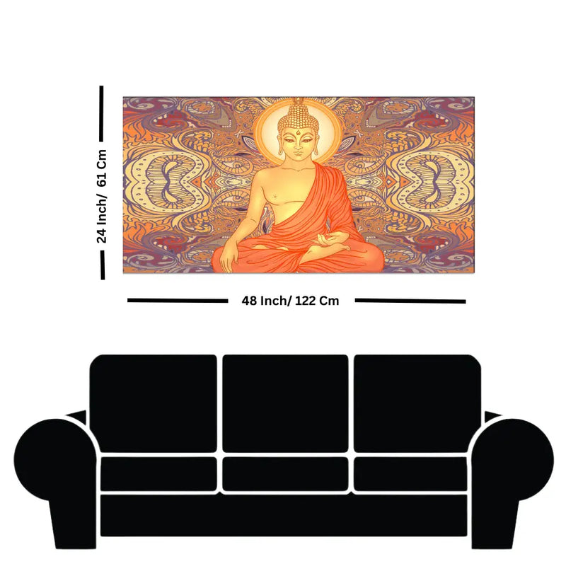 Vintage – Buddha Painting Wall Sitting Canvas
