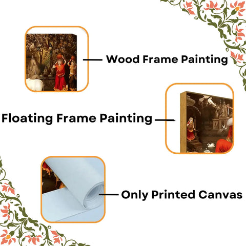 Spiritual Lord Radha Krishna canvas painting for gift