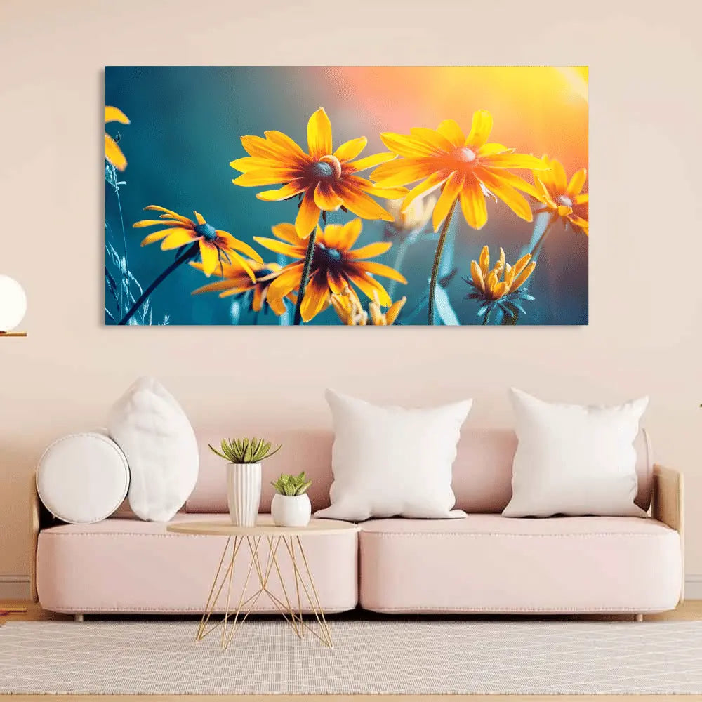 Sunflower in Garden canvas Wall painting for living room
