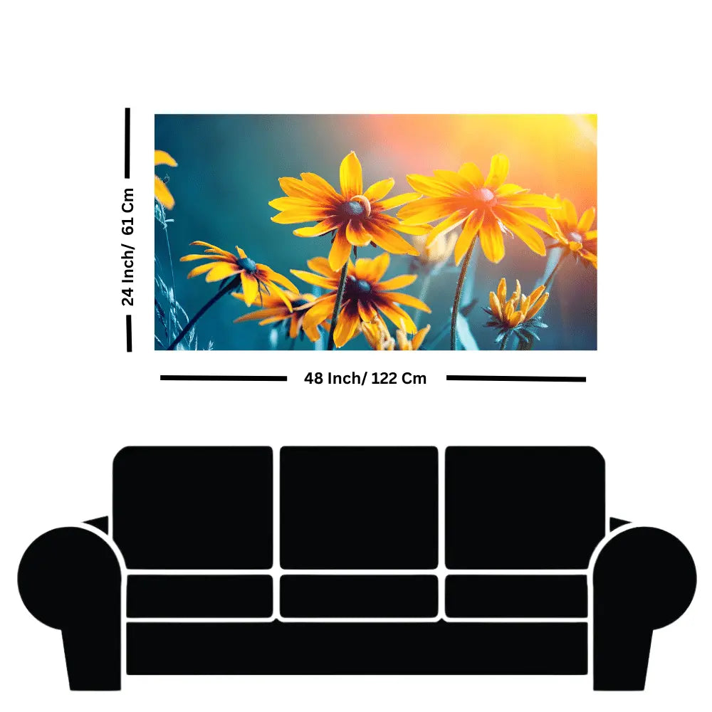 Sunflower in Garden canvas Wall painting online