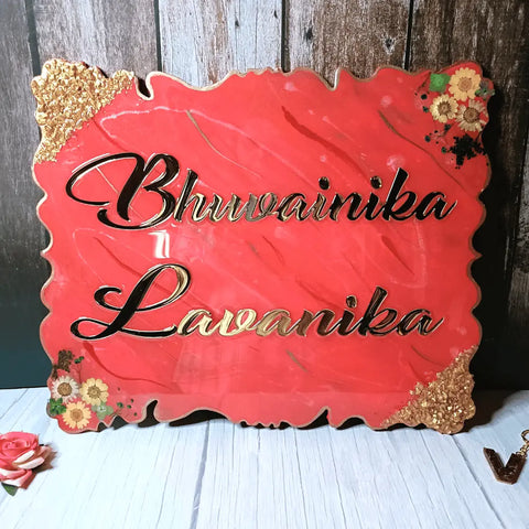 trendy resin name plates for kids online