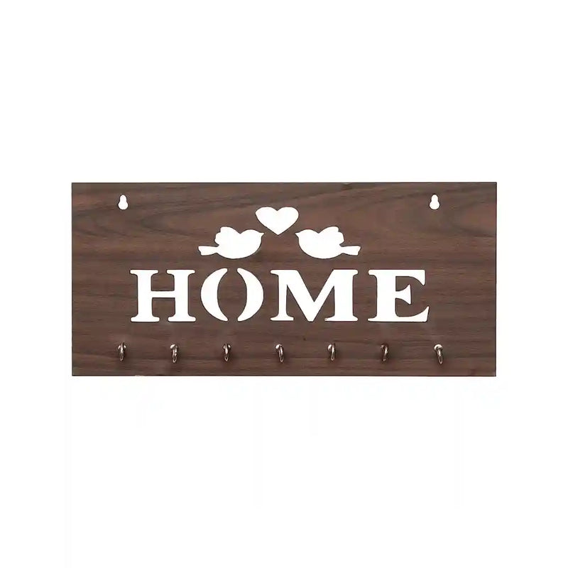 Premium Two Birds Wooden Key Holder for Home and Living Room, Wall and Office Decor (12 x 5 Inches)
