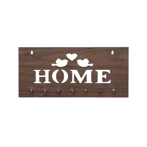 Premium Two Birds Wooden Key Holder for Home and Living Room, Wall and Office Decor (12 x 5 Inches)