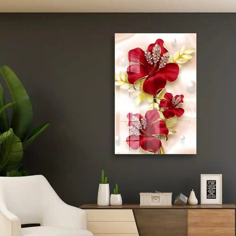 Unique 3d Orchid Flower Jewelry Acrylic Prints