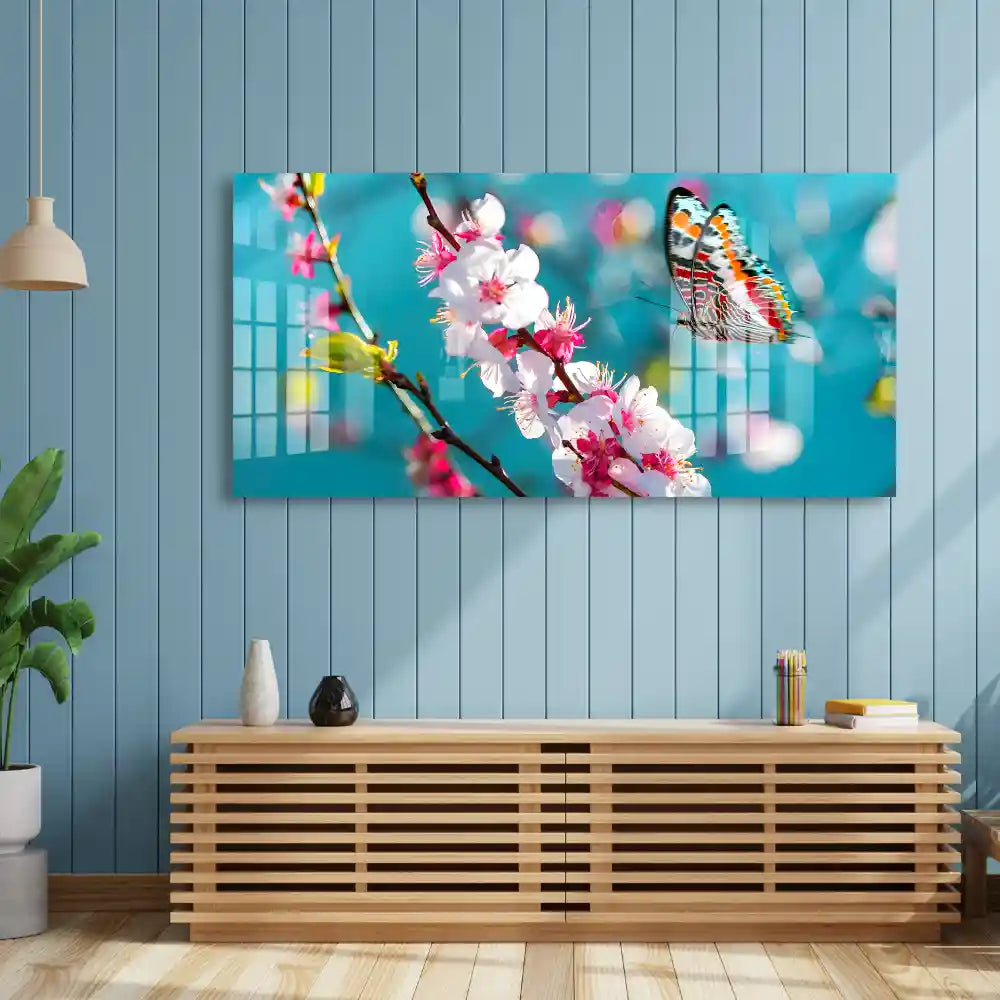 Unique Flowers And Butterfly Acrylic Prints